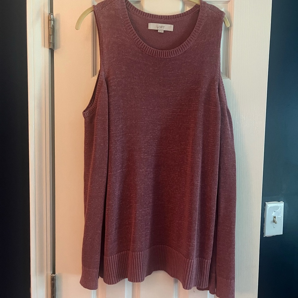 LOFT Open Shoulder Knit Top